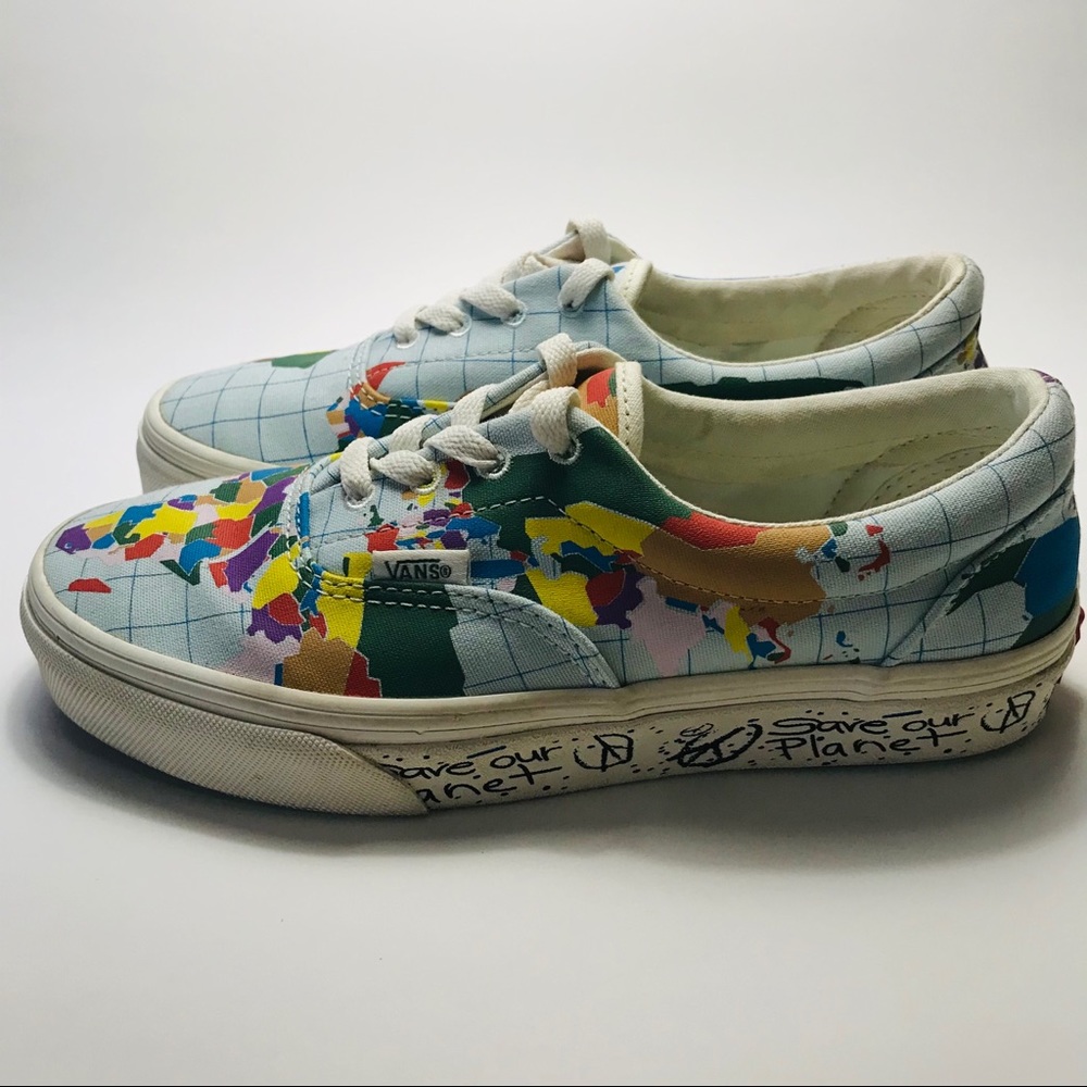 Vans Multicolor World Map Sneakers - image 3